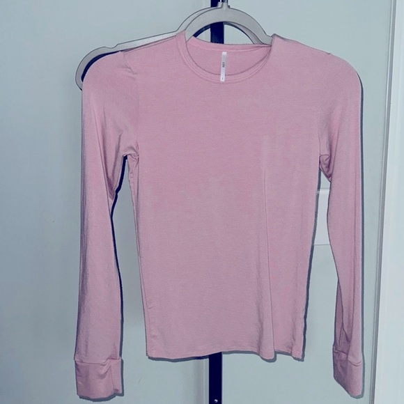 SET Active-JERSEY FITTED LONG SLEEVE Top-PEONY  Pink Size-Small-New - Picture 4 of 6